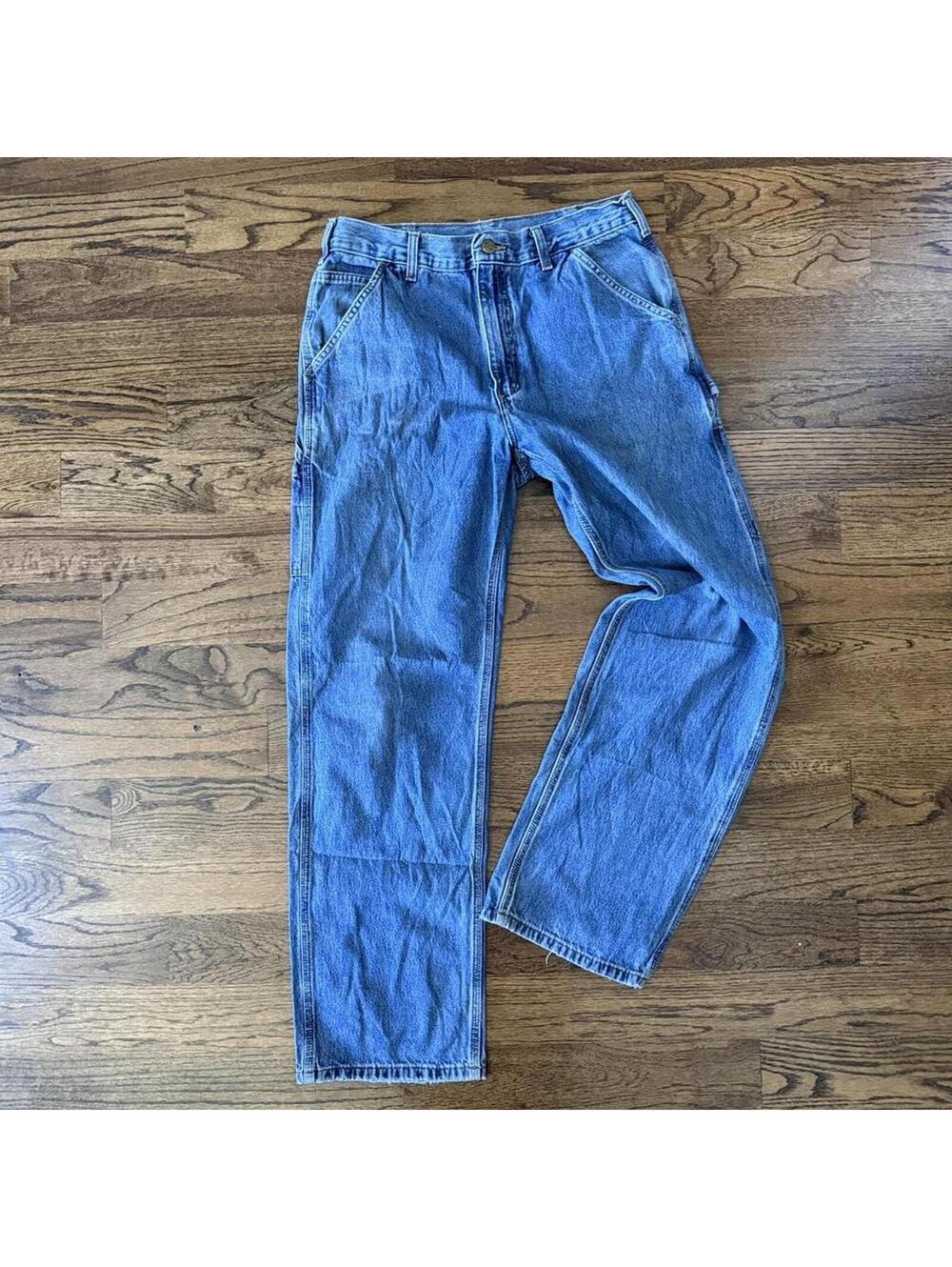 Carhartt Dark Wash Carpenter Jeans • 32x32 - Picture 2 of 6
